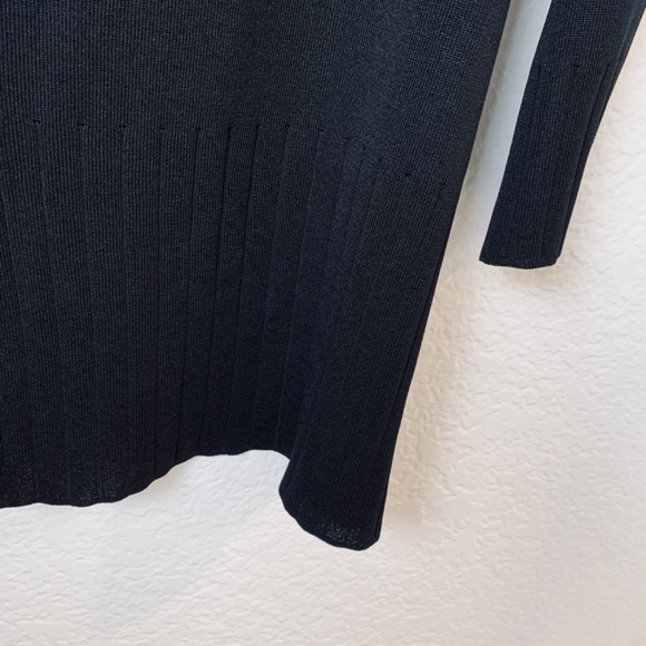 Exclusively Misook Woman Black Tunic Top 1X Classic Dressy Old Money Modest Work - Picture 6 of 14